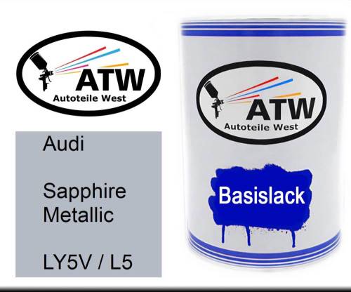 Audi, Sapphire Metallic, LY5V / L5: 500ml Lackdose, von ATW Autoteile West.